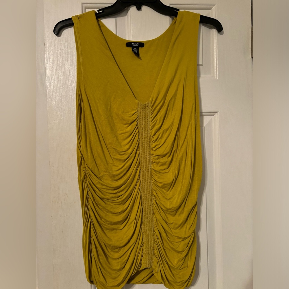 Alfani Ruched Sleeveless Top